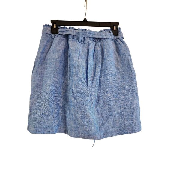 Jones New York roughed back chambray skort with tie size small - Picture 2 of 7